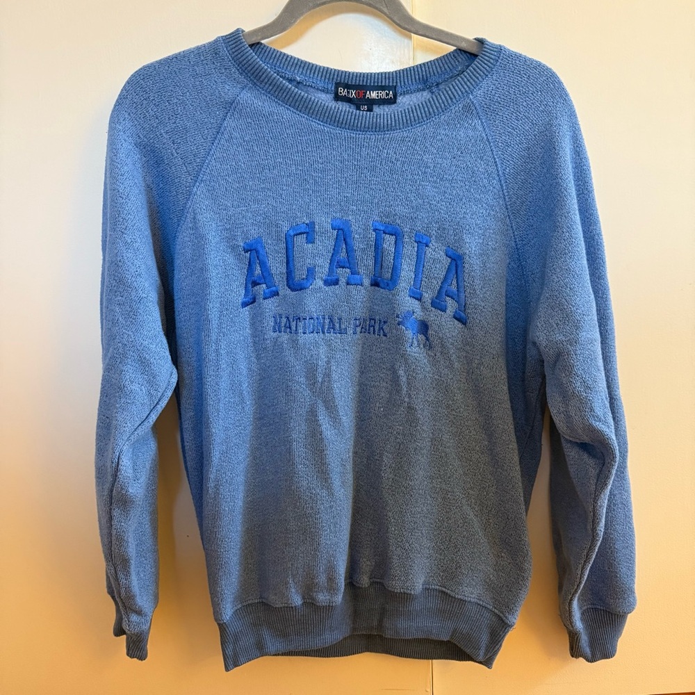 Acadia National Park Cozy Blue Sweatshirt Size Medium